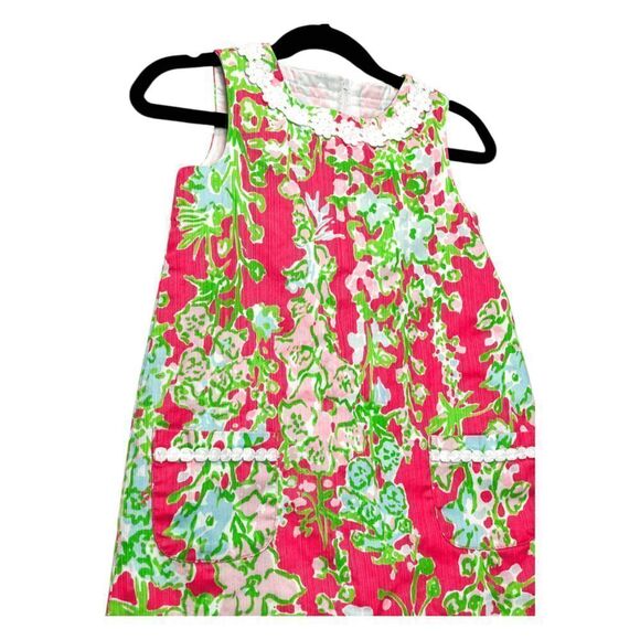 Lilly Pulitzer Vibrant Floral Shift Dress with Pockets Size 4 - Picture 2 of 4